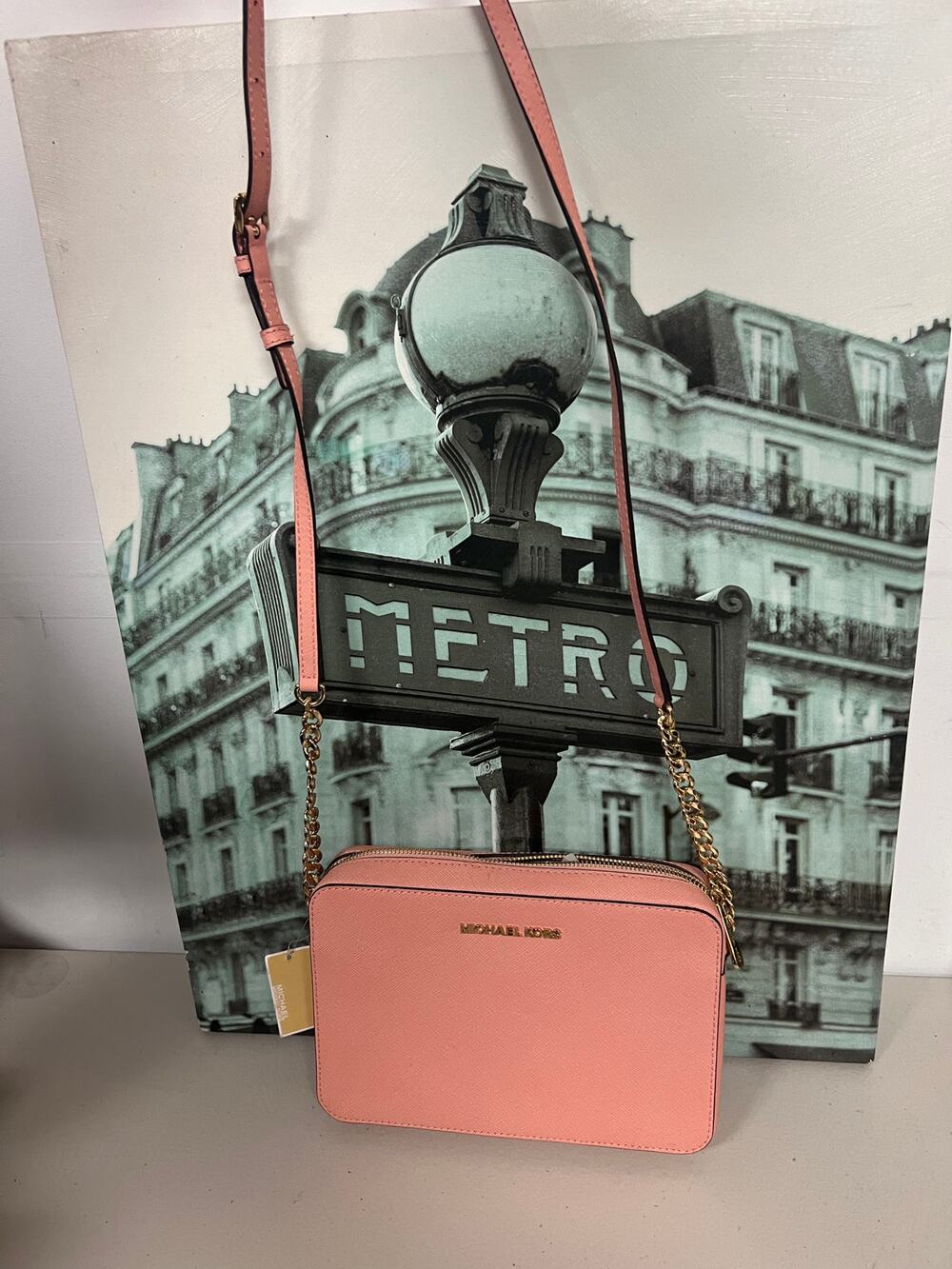 Michael Kors 35T8GTTC9L Jet Set Large Saffiano Camera Crossbody